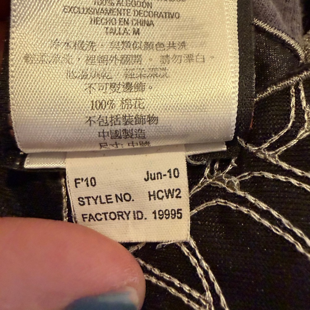 Harley-Davidson Tank Top Womens M Gray Pink Willie G Skull Spiderweb Cutout Y2K - Picture 12 of 13